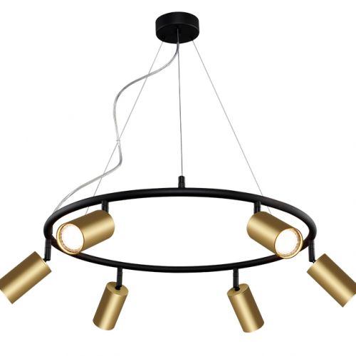 Светильник подвесной Crystal Lux CLT 015C6 D600 BL-GO